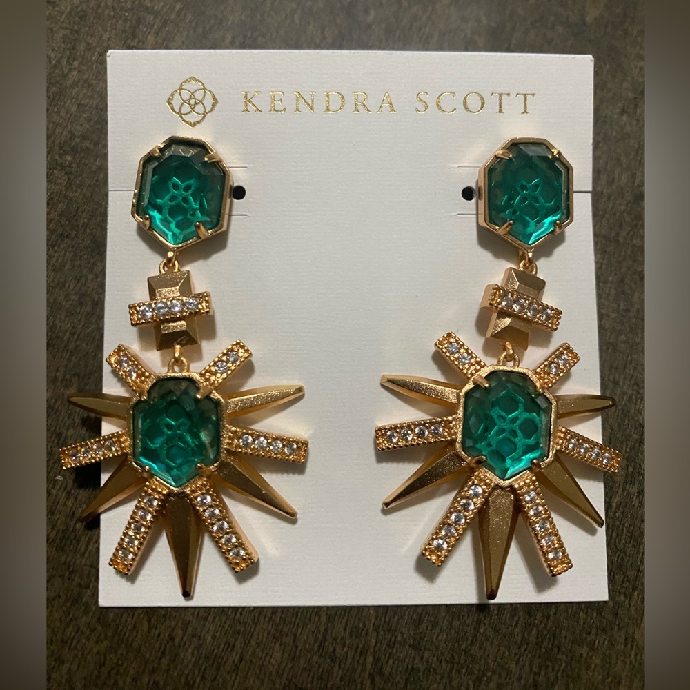 Kendra Scott Rose Gold & London Blue Alllie Earrings - Retired Style